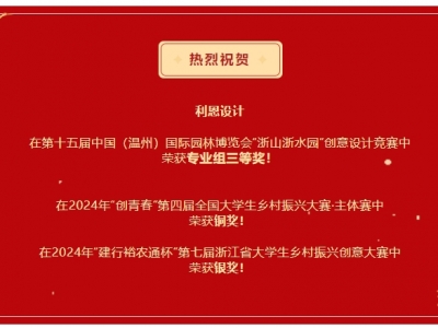 【喜報】近期利恩設計獲獎成果！